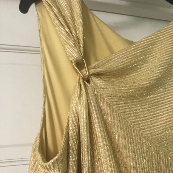 Calvin Klein woman dress gold gown - Picture 2 of 16